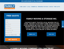 Tablet Screenshot of chicagofamilymoving.com
